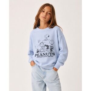 Abercrombie Kids Sweatshirt Kids 9/10 Blue NWOT Peanuts Snoopy Graphic Thumbhole